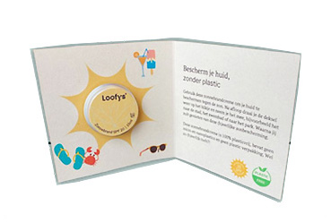 Goy greenlife - Gesundheit und Wellness - Werbekarte mit Sonnencreme 