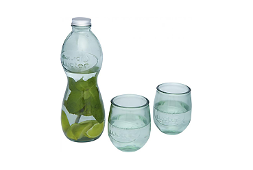 Goy greenlife - Haushalt und Technik - 3-teiliges Set aus recyceltem Glas