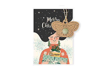 Goy greenlife - Präsente und Geschenke - Blossombs-Anhänger auf Weihnachtskarte