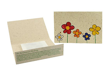 Goy greenlife - Pflanzen und Samen - Graspapier-Kärtchen Bienenwiese