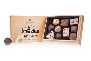 Goy greenlife - Weihnachten und Jahresende - Pralinen-Auswahl im Holzkästchen